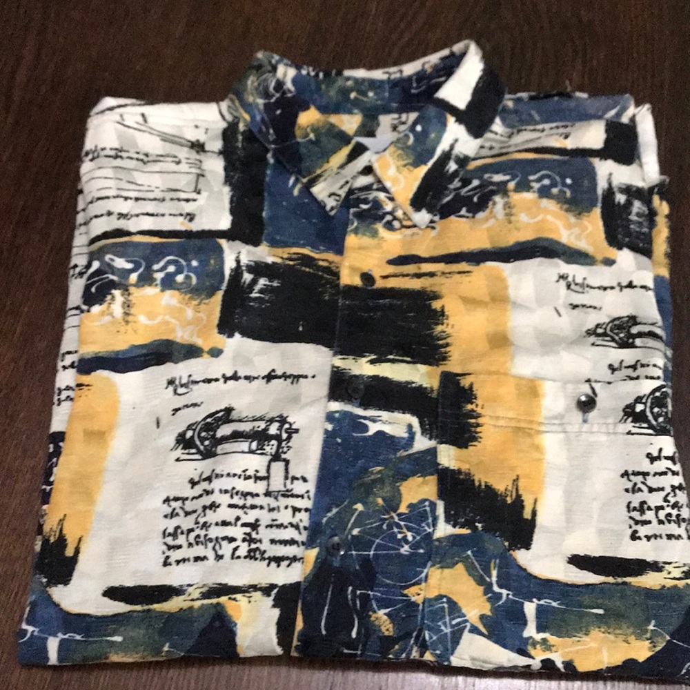 Men’s vintage 80’s 100% silk shirt